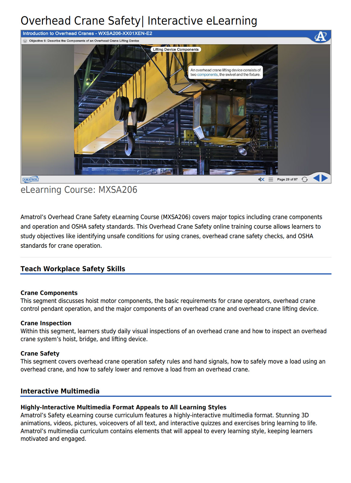 Overhead Crane Safety Amatrol